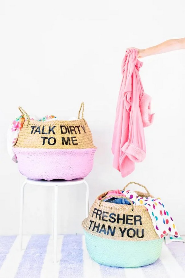 Diy Graphic Laundry Baskets