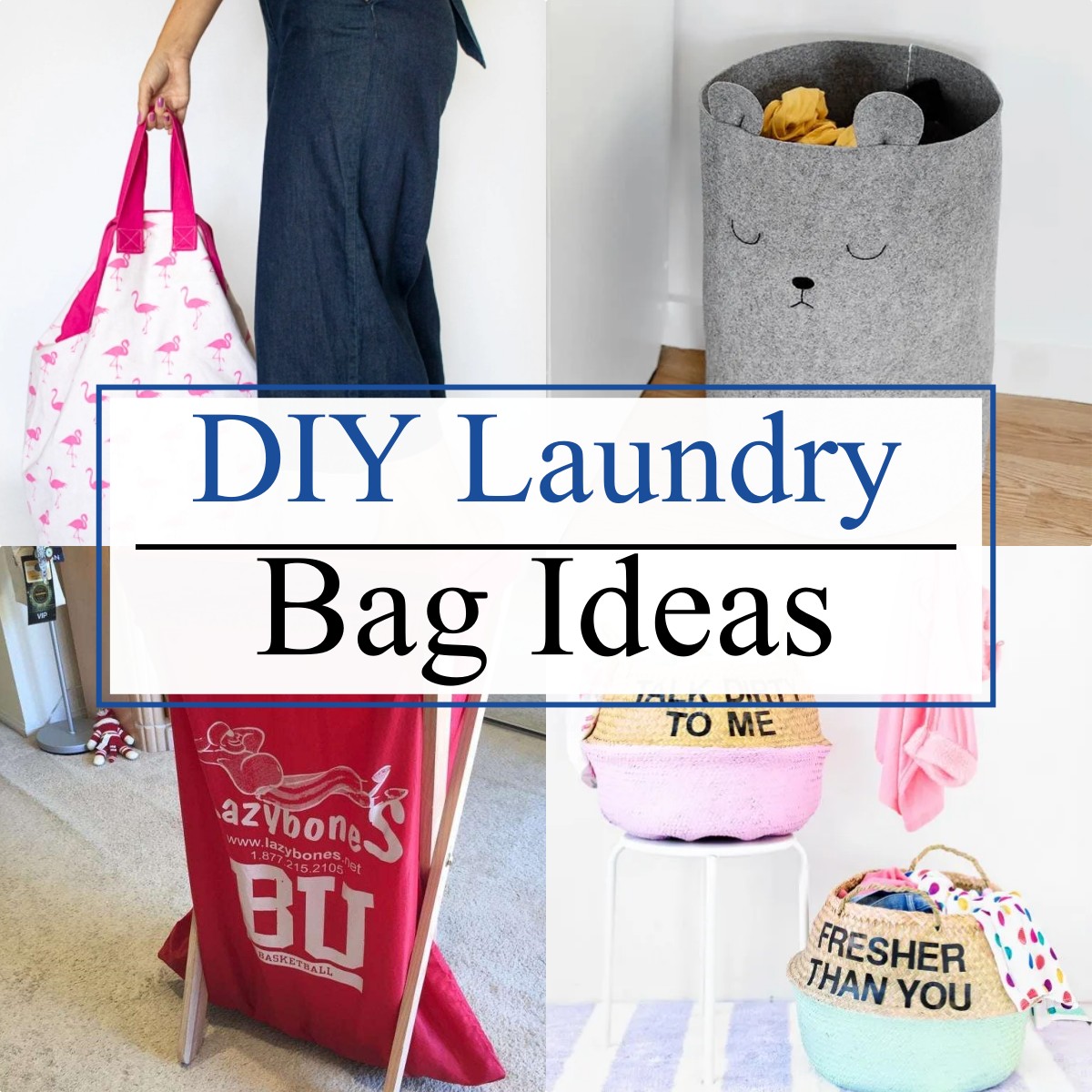 15 Easy To Sew DIY Laundry Bag Ideas - Teb DIY