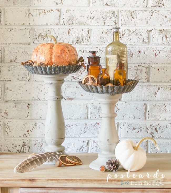 How to Make Pedestal Stands from Thrift Store Candle holders