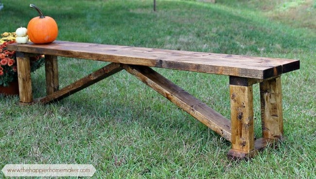  Rustic $15 Diy Bench