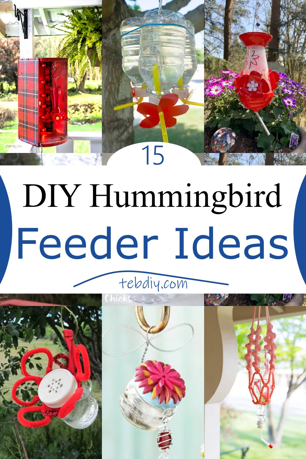 15 DIY Hummingbird Feeder Ideas