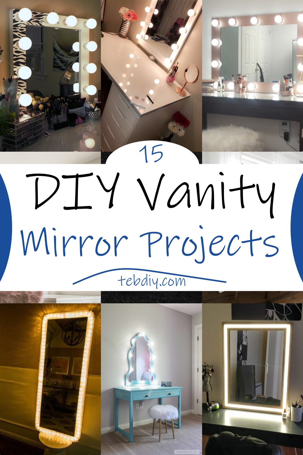 15 DIY Vanity Mirror Projects