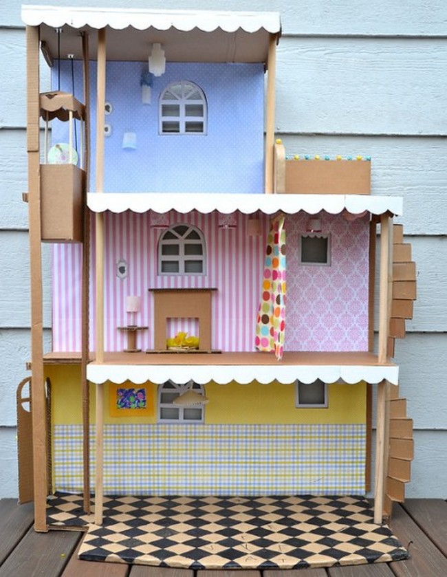 Cardboard Barbie House