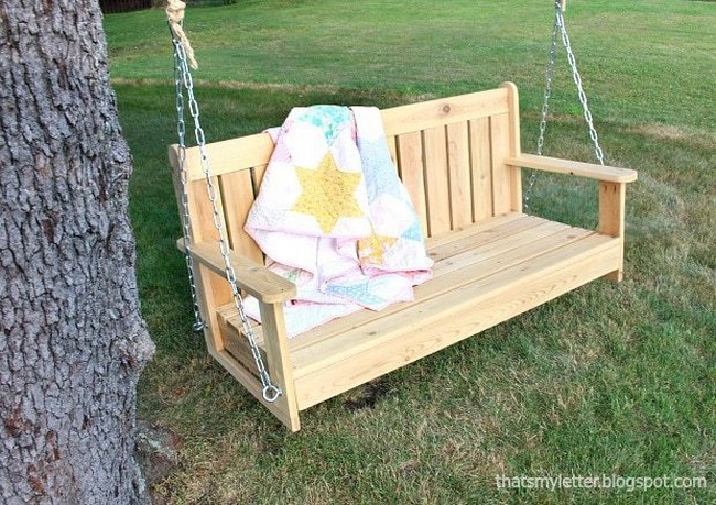 Cedar Swinging Bench