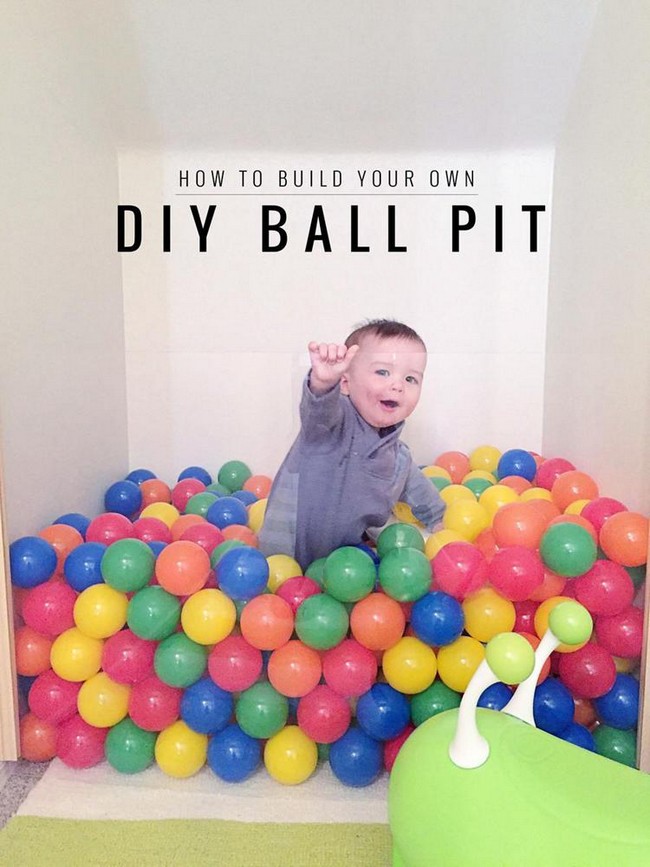 Homemade ball pit for 2024 toddlers