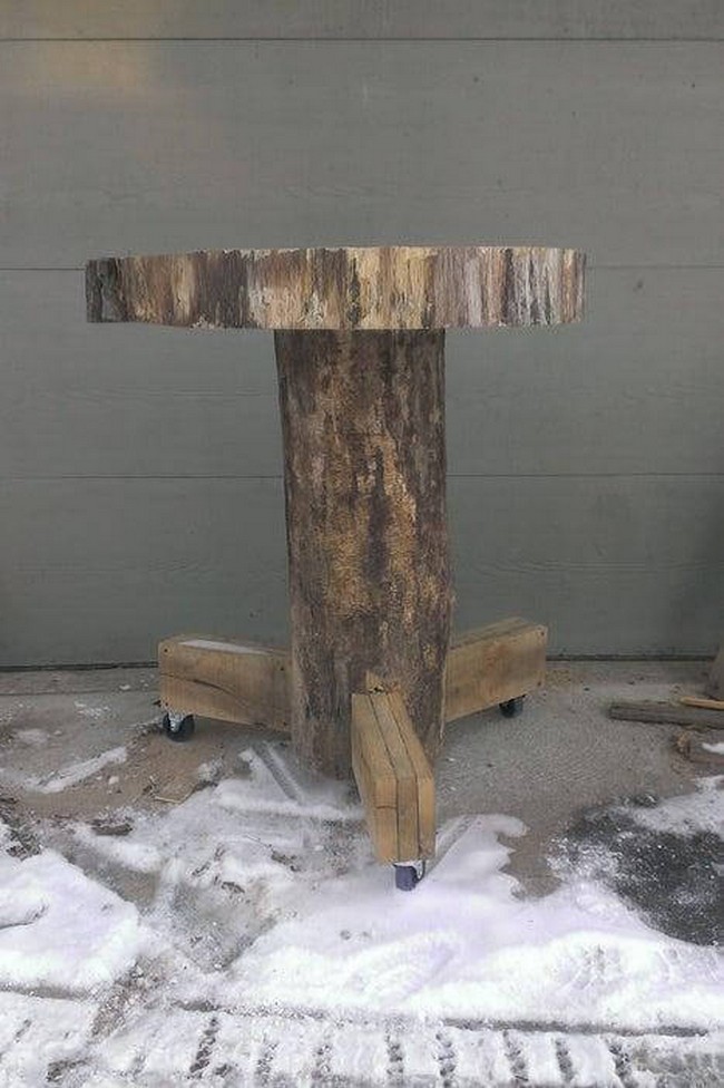 DIY Lumberjack Bar Table