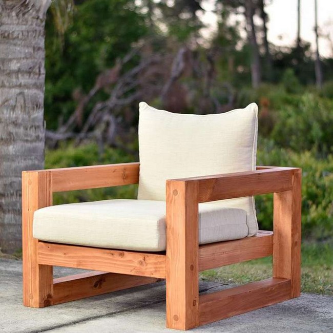 DIY Modern Outdoor Chair Free Plans