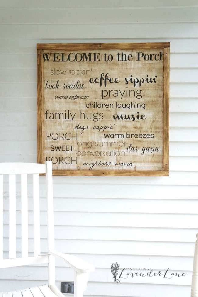  DIY Porch Welcome Sign