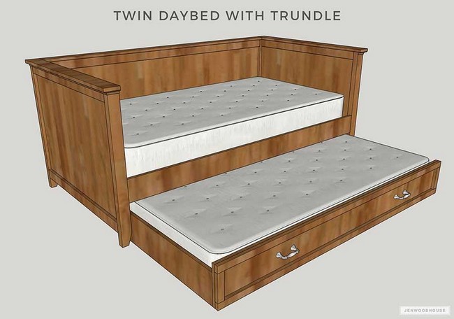 DIY Twin Daybed With Trundle