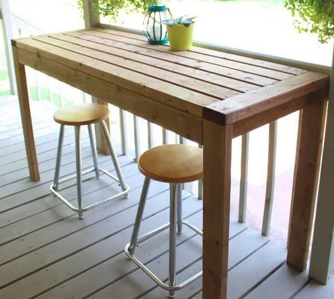How To Build An Outdoor Bar Table