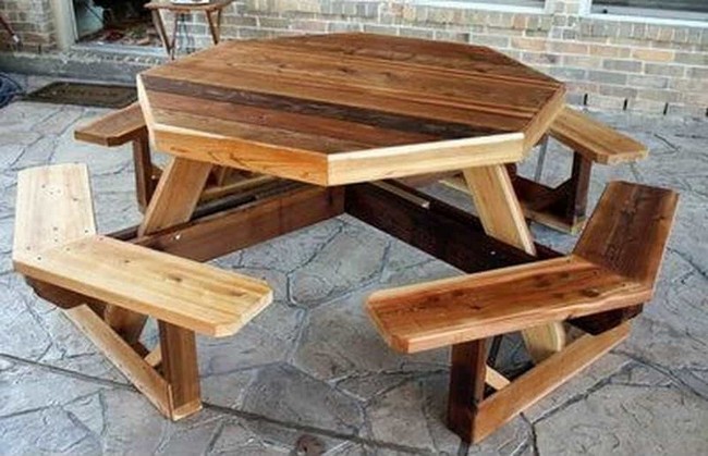 Large octagon picnic table