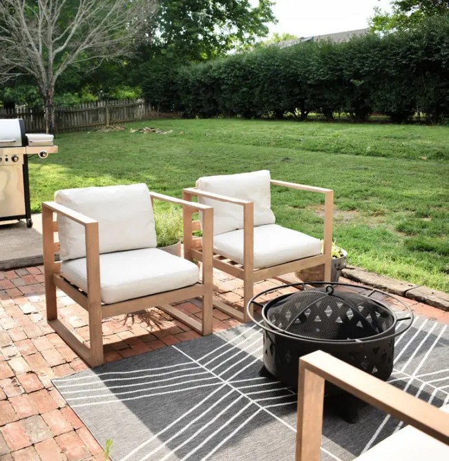 Modern DIY Wooden Outdoor Chairs
