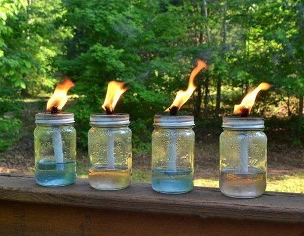 DIY Mason Jar Tiki Torch