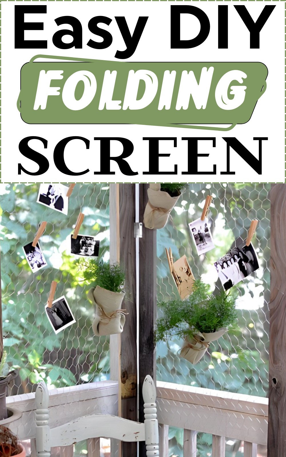 Easy DIY Folding Screen