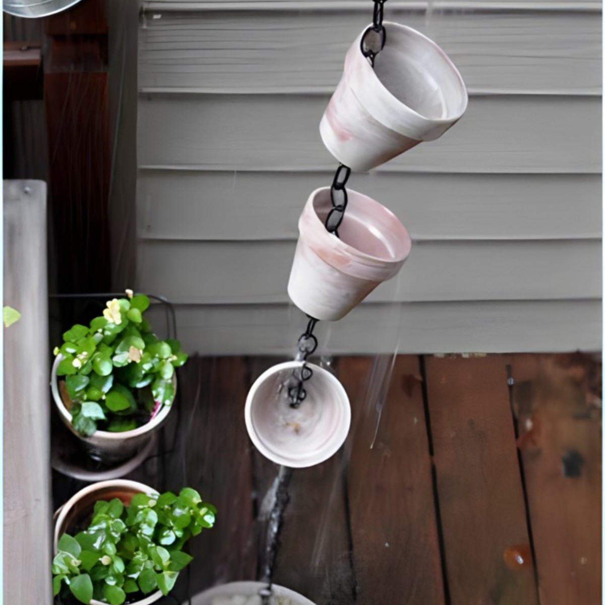How To DIY Rain Chain With Terra Cotta Pots!