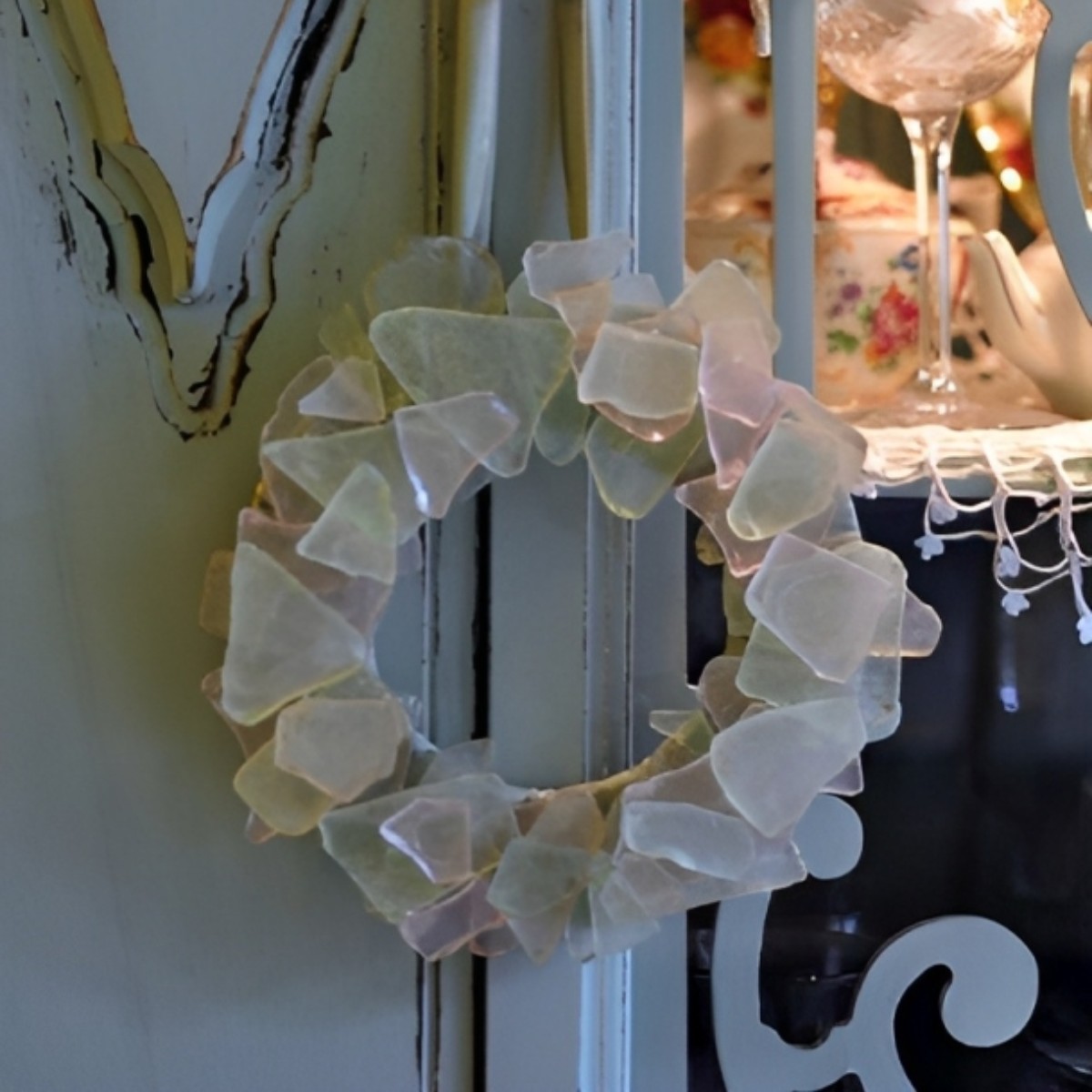 How To DIY Sea Glass Wreath