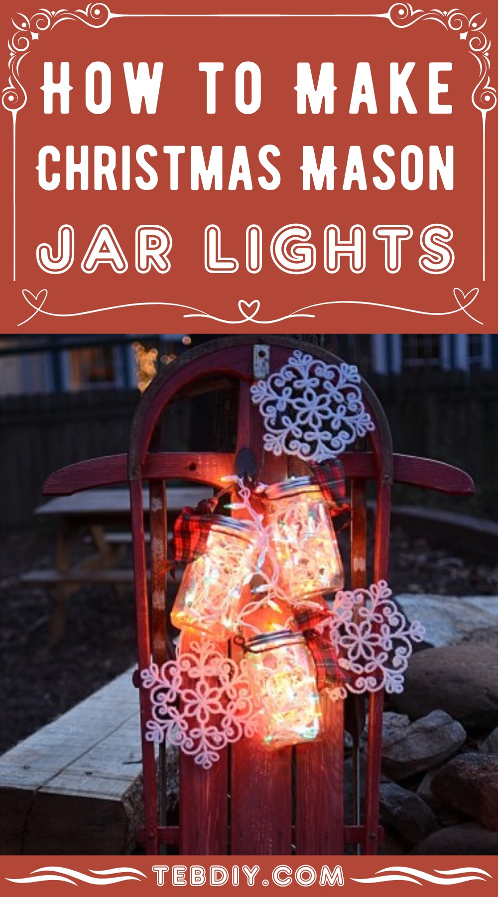 How to Make Christmas Mason Jar Lights