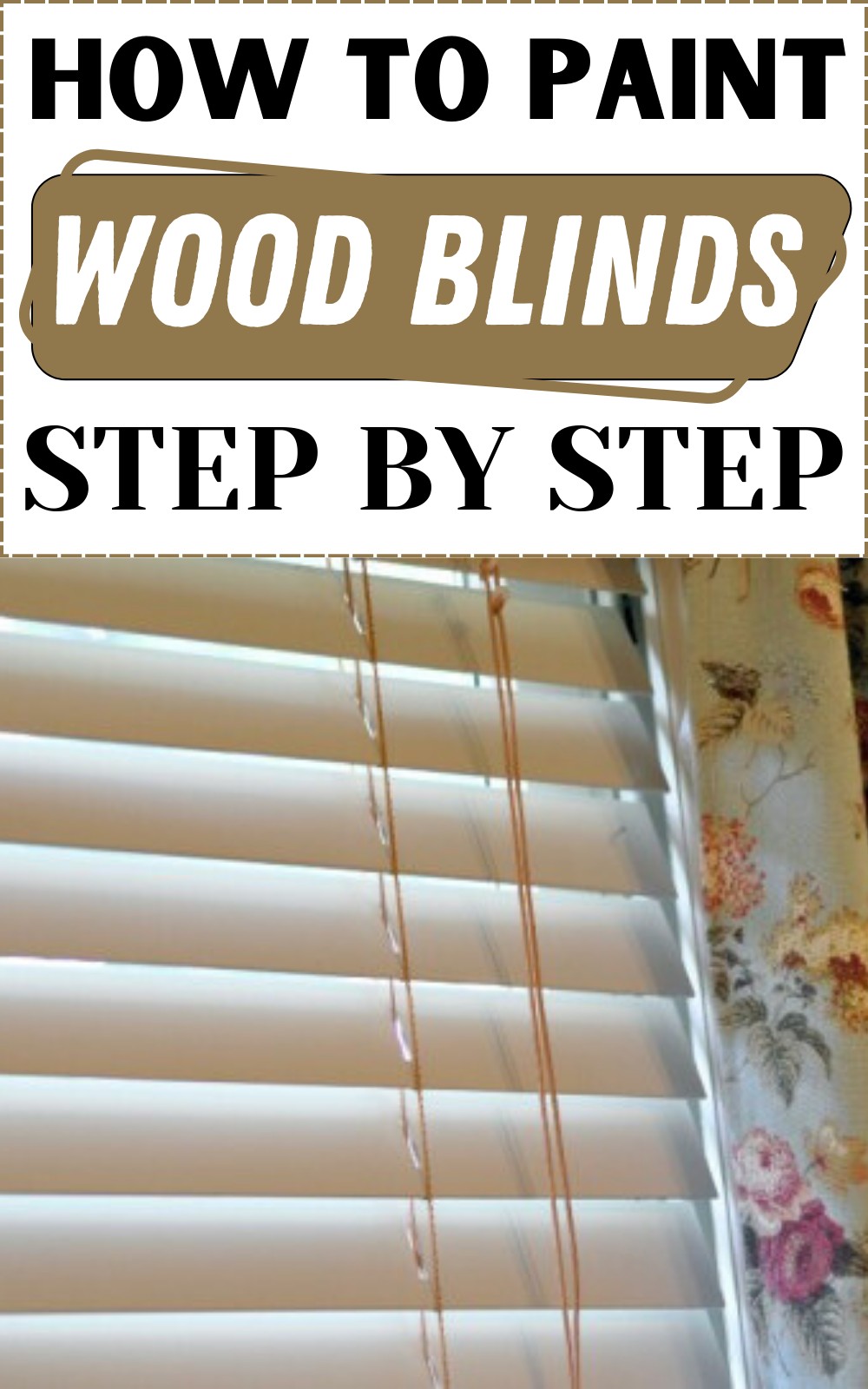 How to Paint Wood Blinds