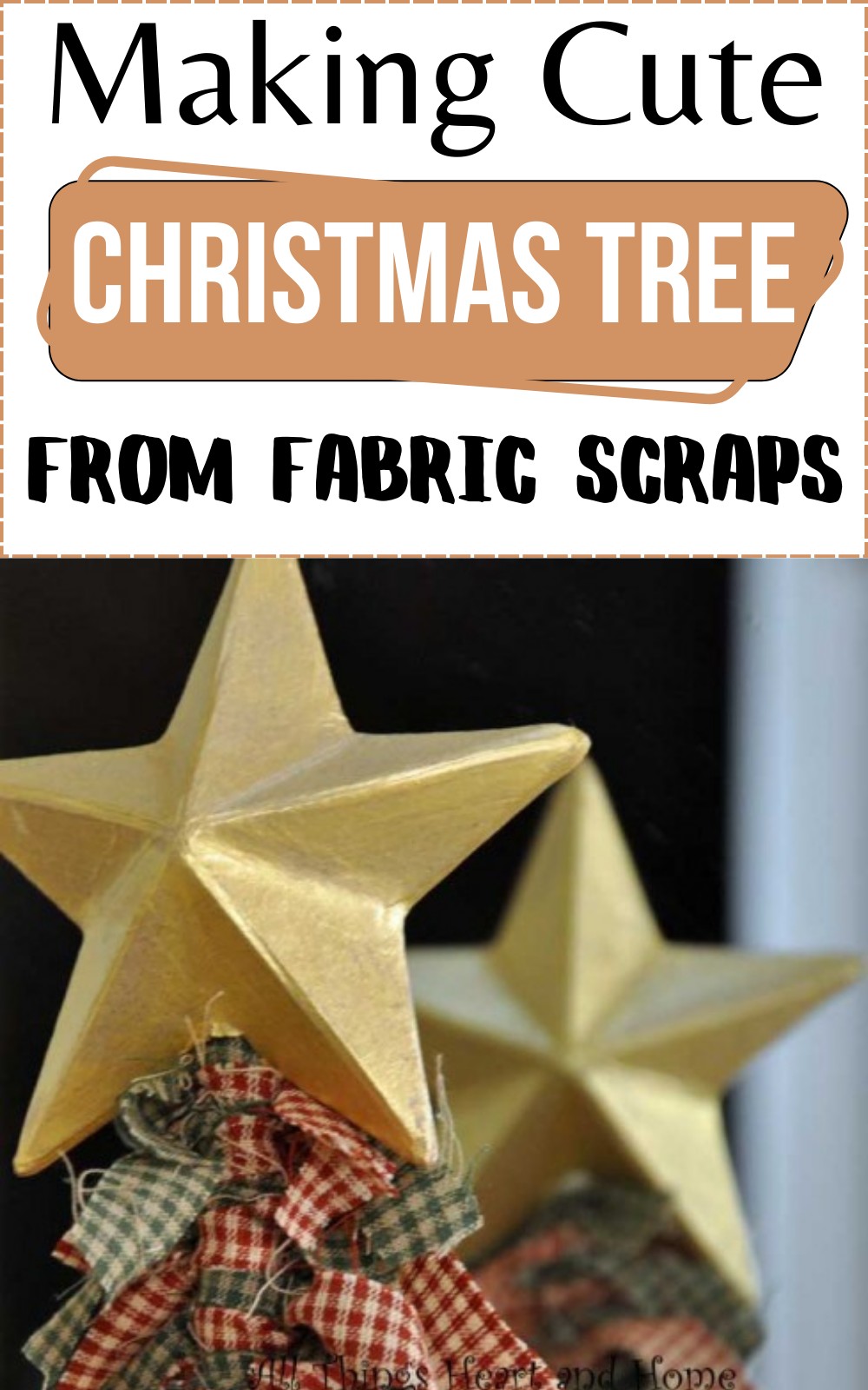 Making Cute Christmas Tree From Fabric Scraps
