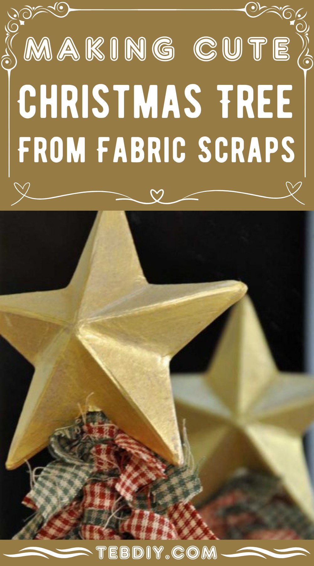 Making Cute Christmas Tree From Fabric Scraps