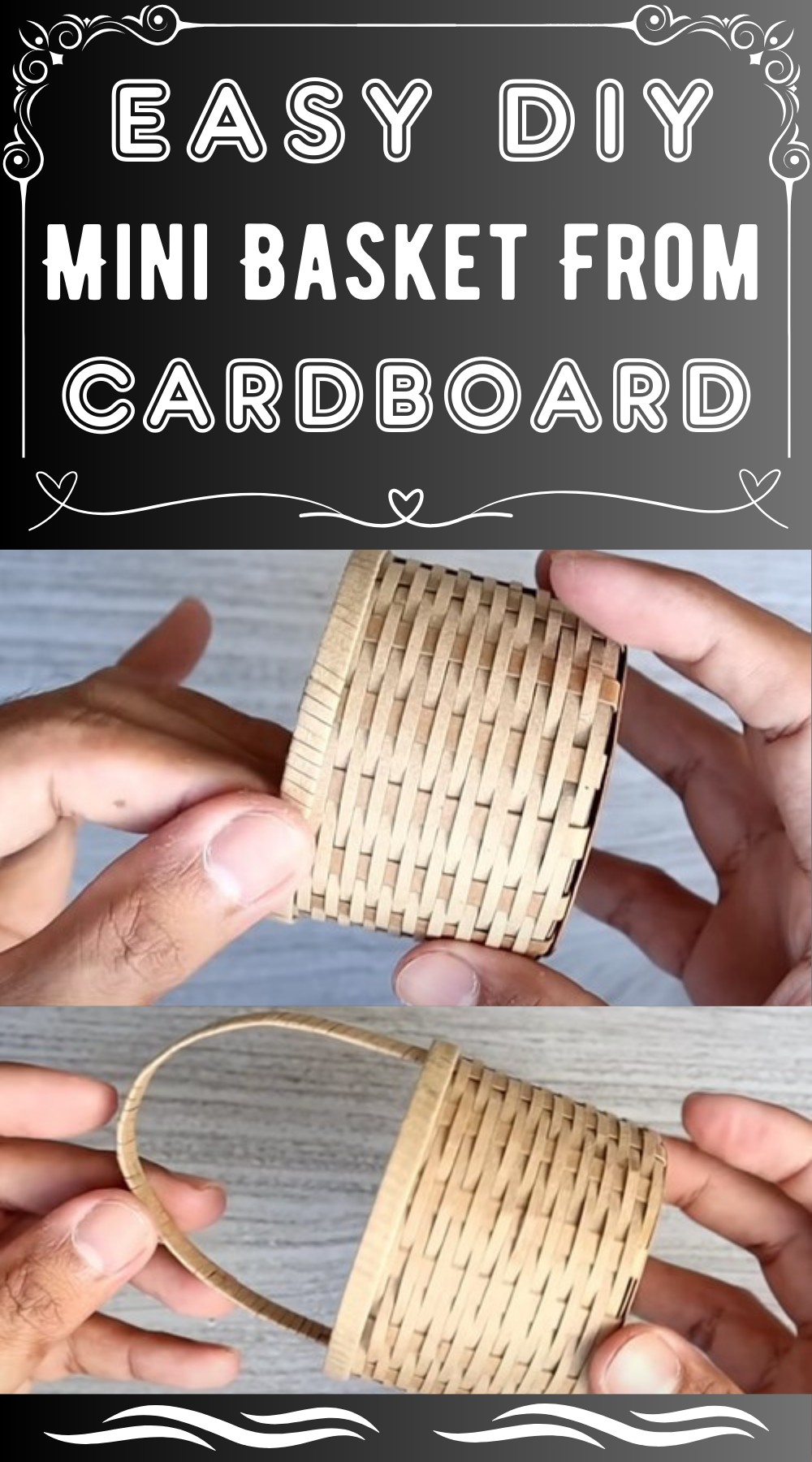 Mini Basket From Cardboard