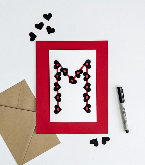 Monogram DIY Valentines for teens