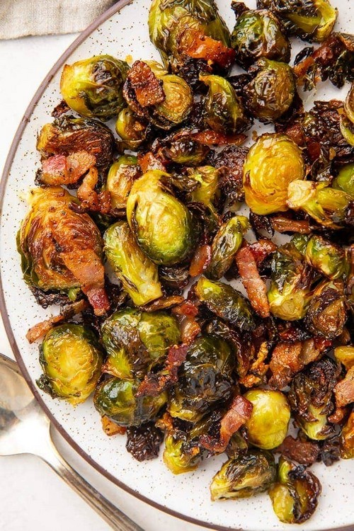 Oven-Roasted Brussels Sprouts With Bacon