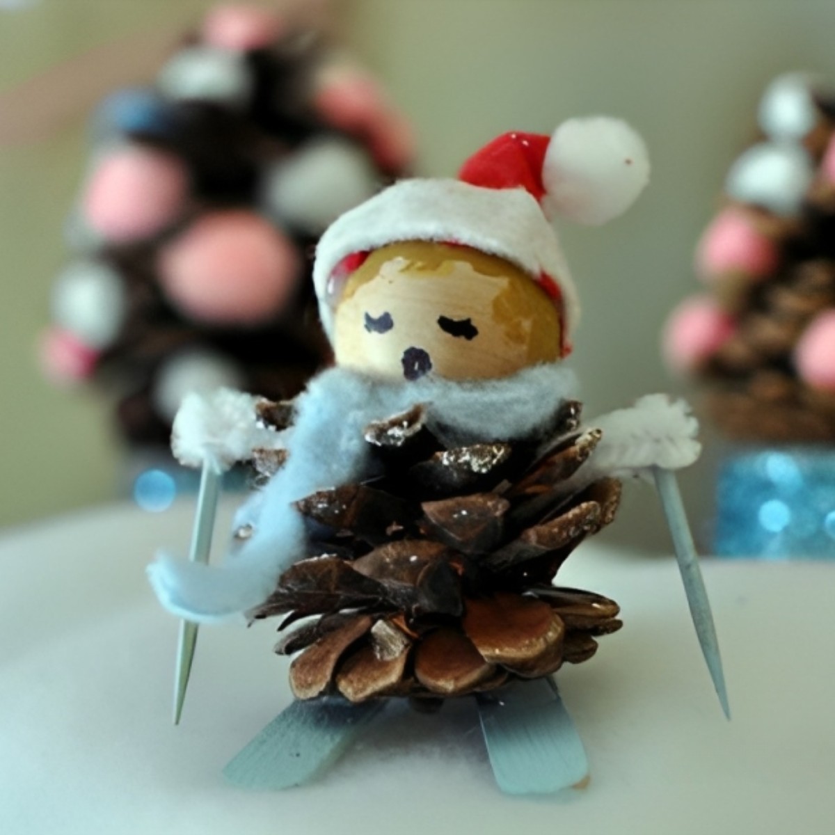 Pinecone Christmas Craft for Kids