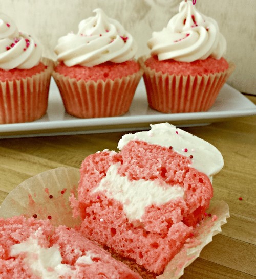 Pink Velvet Cupcakes + Valentine's Day Printables