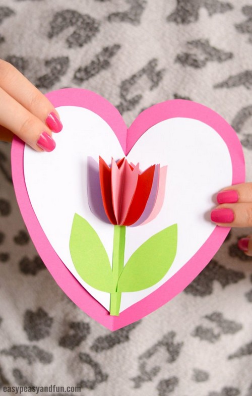 Tulip in a Heart Card