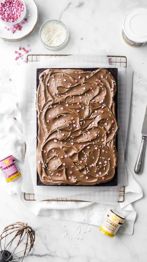 Valentine’s Day Chocolate Sheet Cake