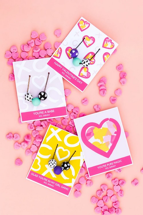 Valentine’s Day Necklace Cards