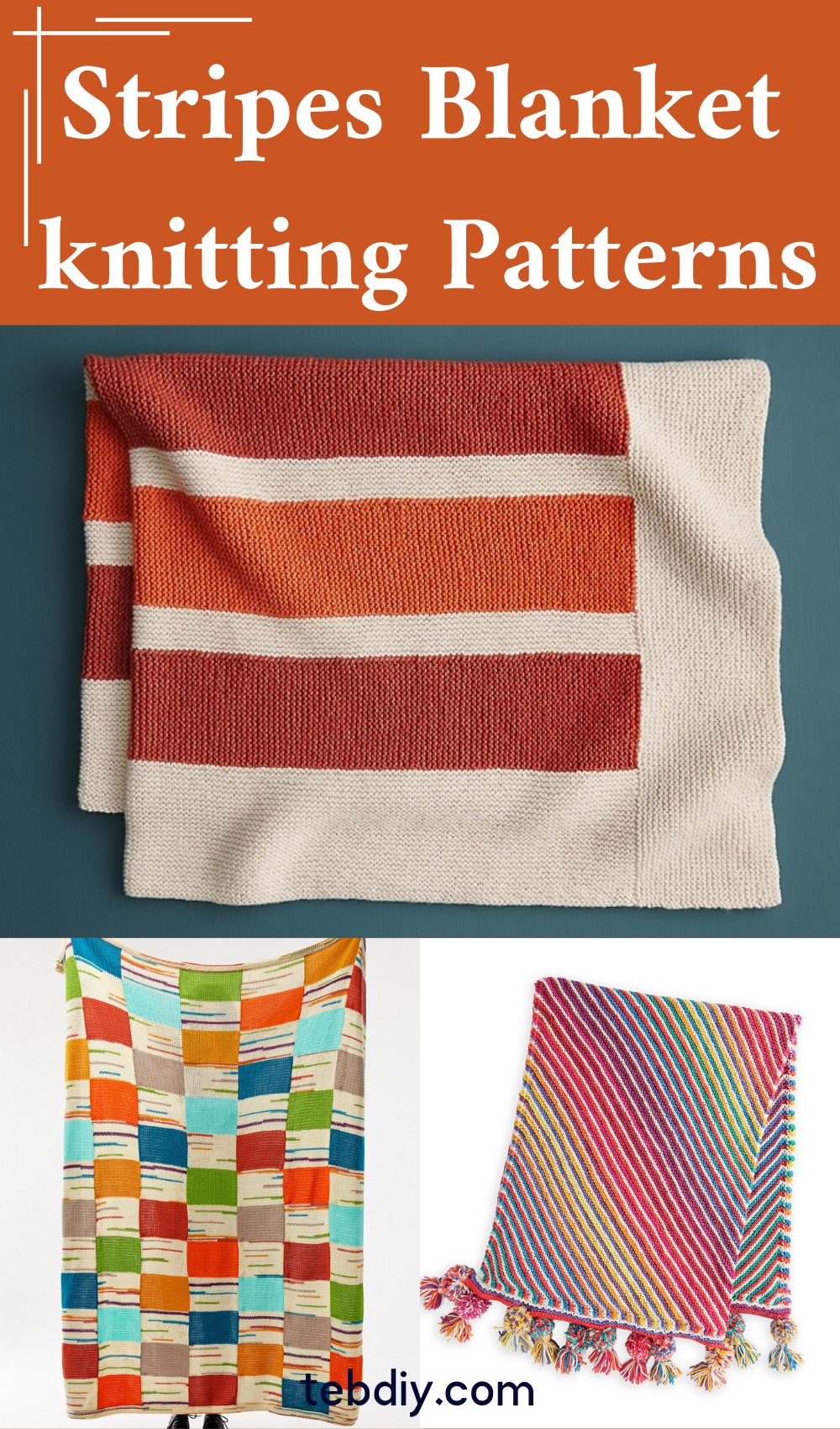 Knit Stripes Blanket Patterns