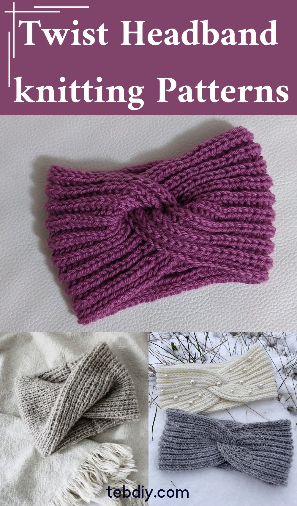 Knit Twist Headband Patterns
