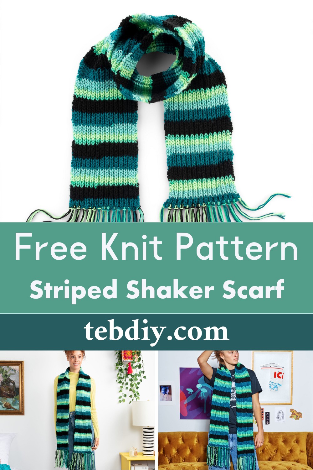 Striped As You Go Shaker Scarf