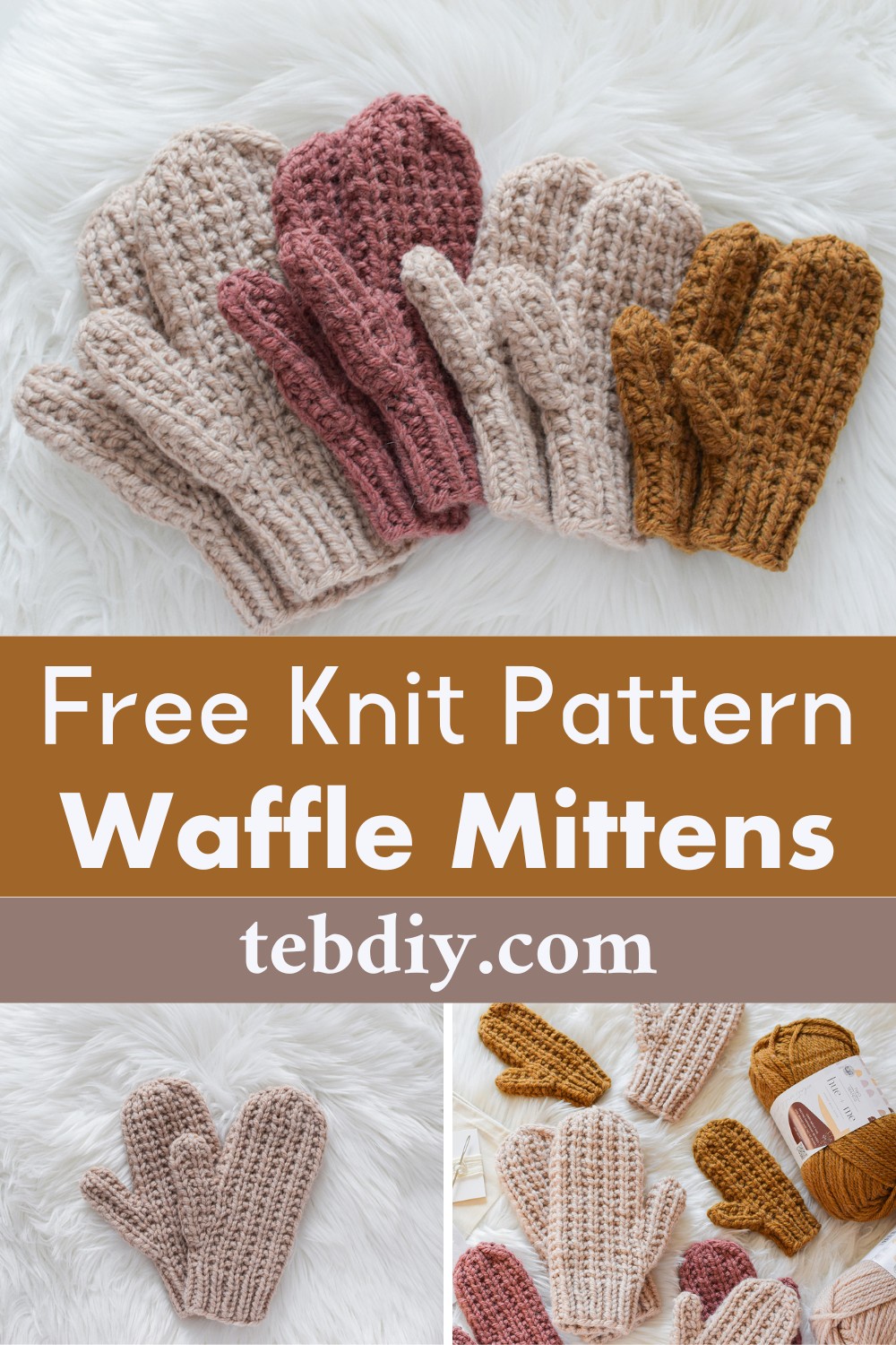 Waffle Knit Mittens