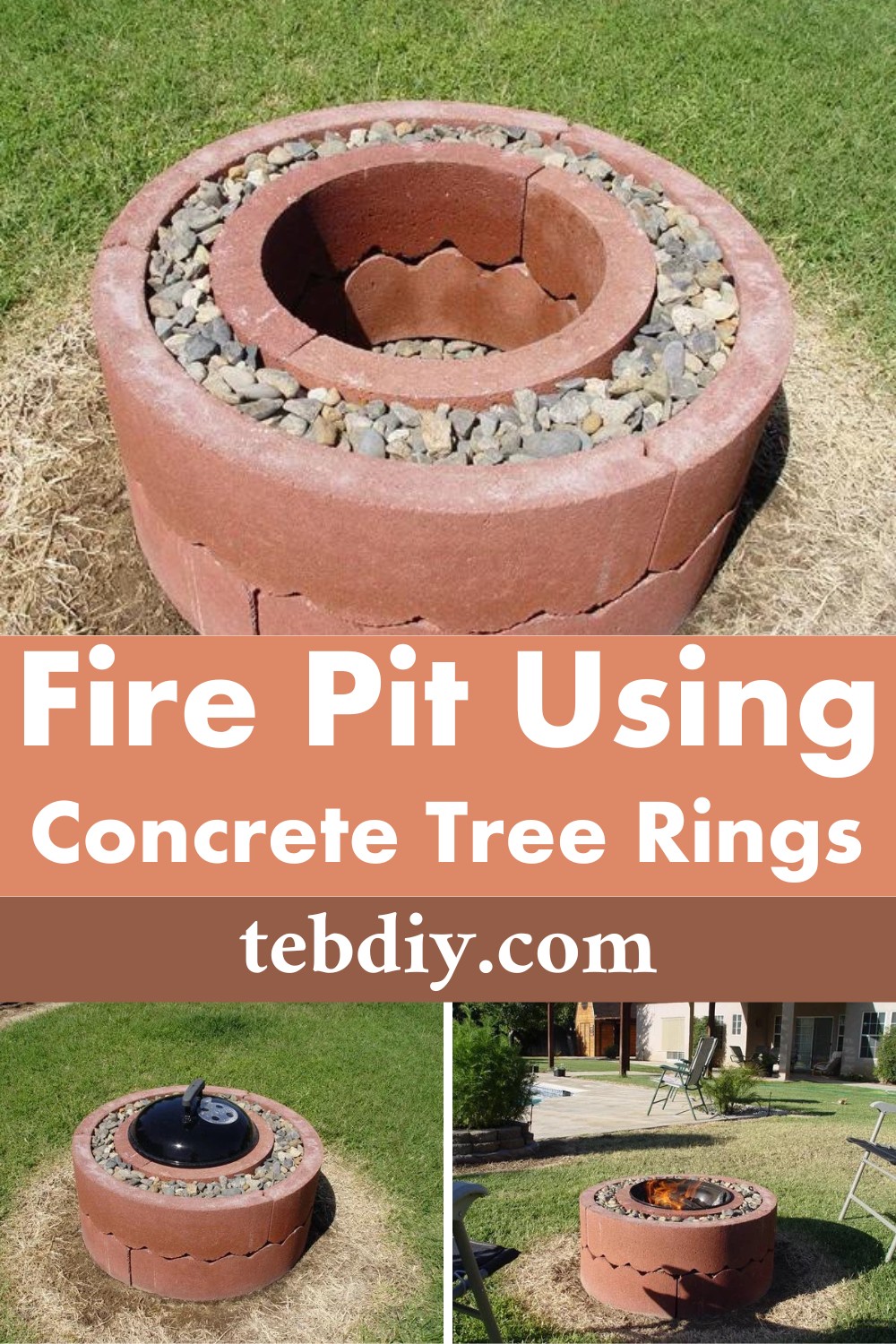 $50 Fire Pit Using Concrete Tree Rings