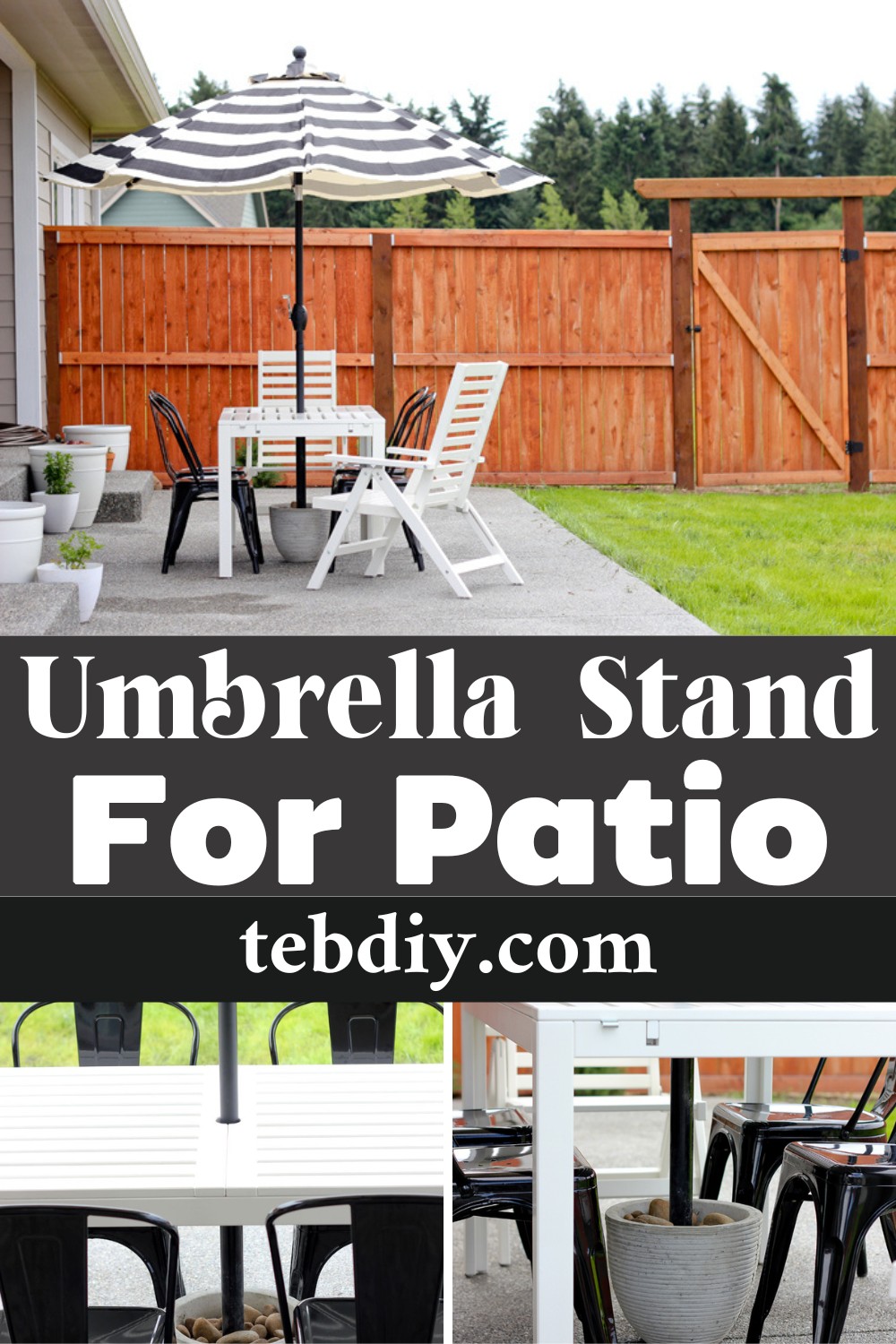 Cheap DIY Umbrella Stand For Patio