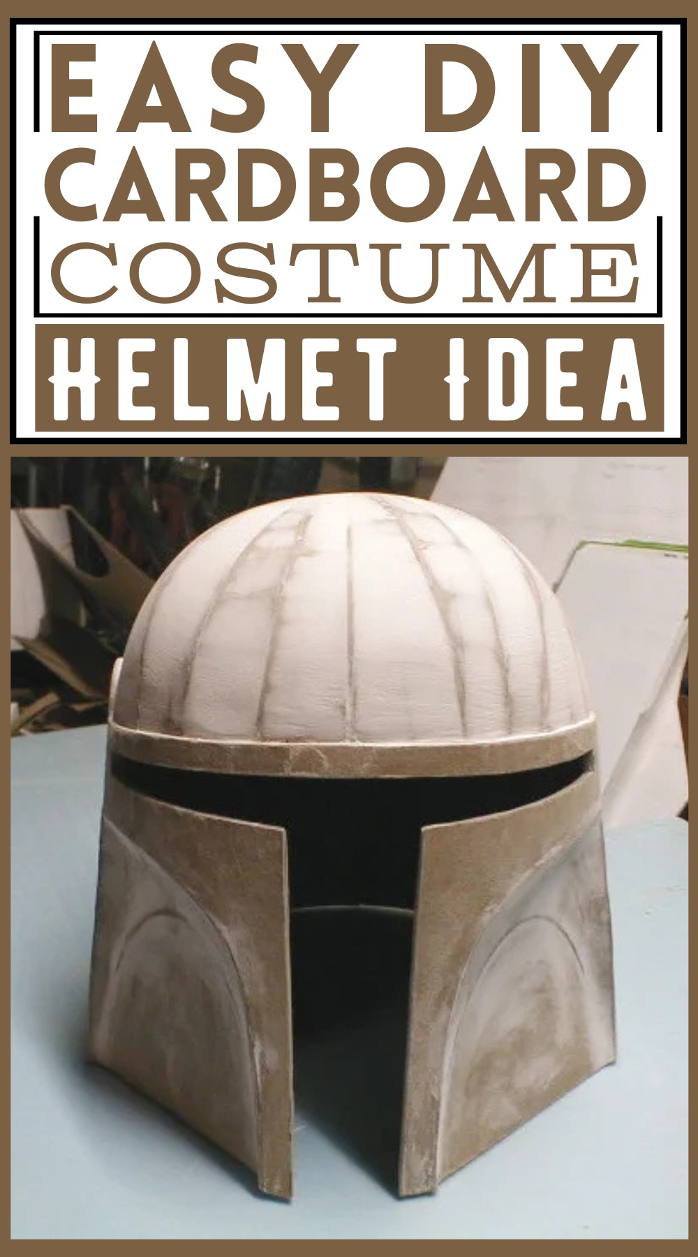 DIY Cardboard Costume Helmet Idea