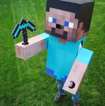 DIY Minecraft Steve Costume