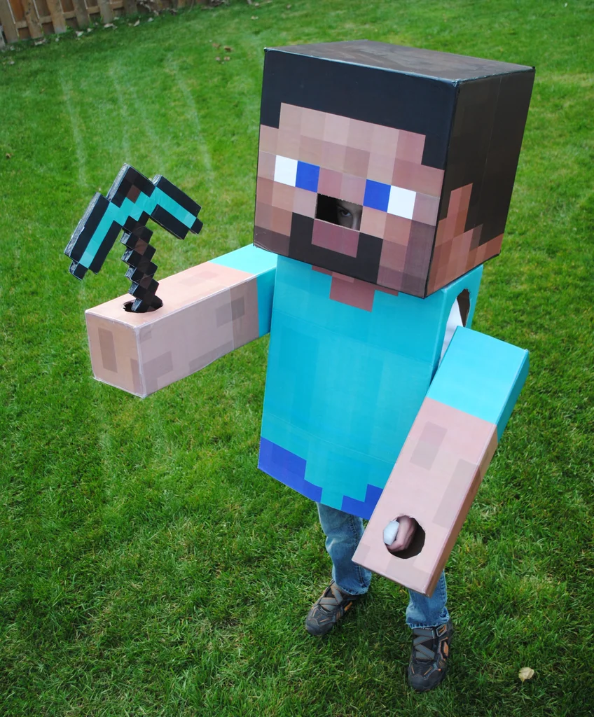 DIY Minecraft Steve Costume