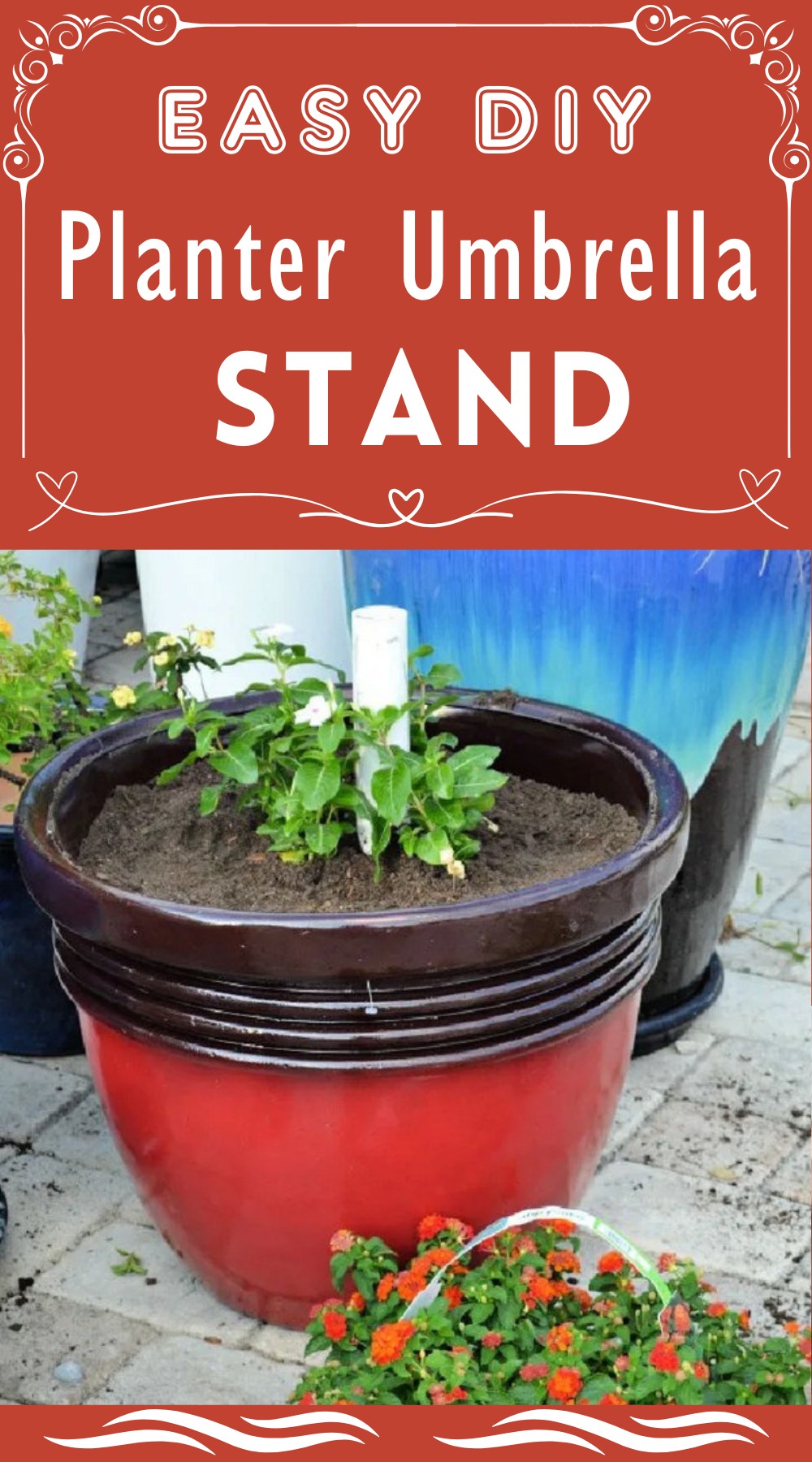DIY Planter Umbrella Stand
