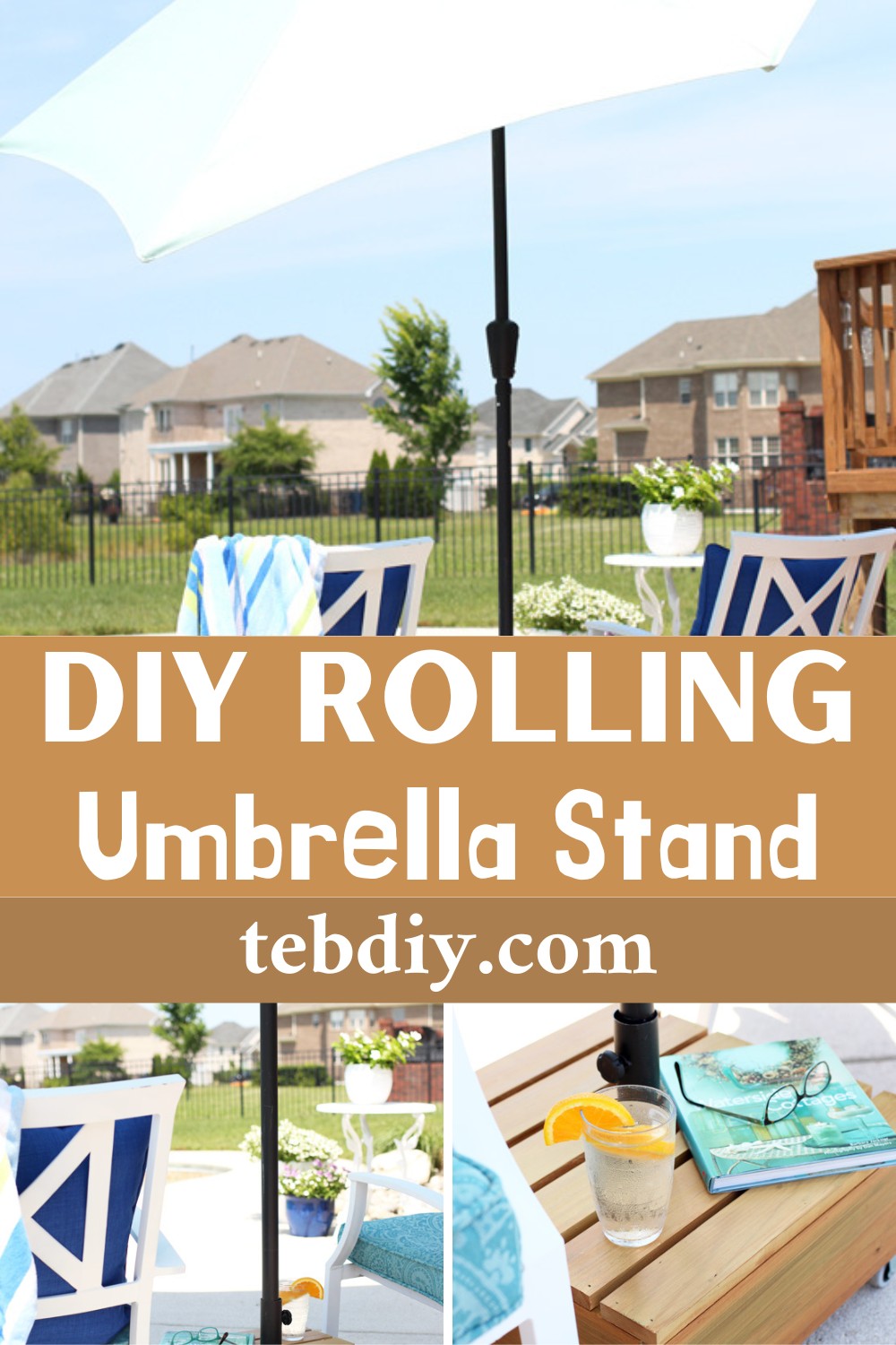 DIY Rolling Umbrella Stand For Outdoor