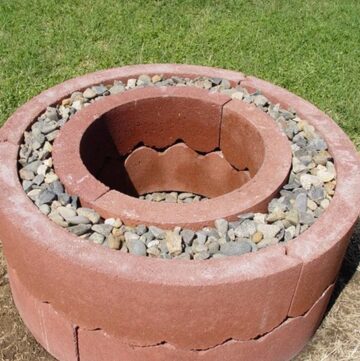 Fire Pit Using Concrete Tree Rings