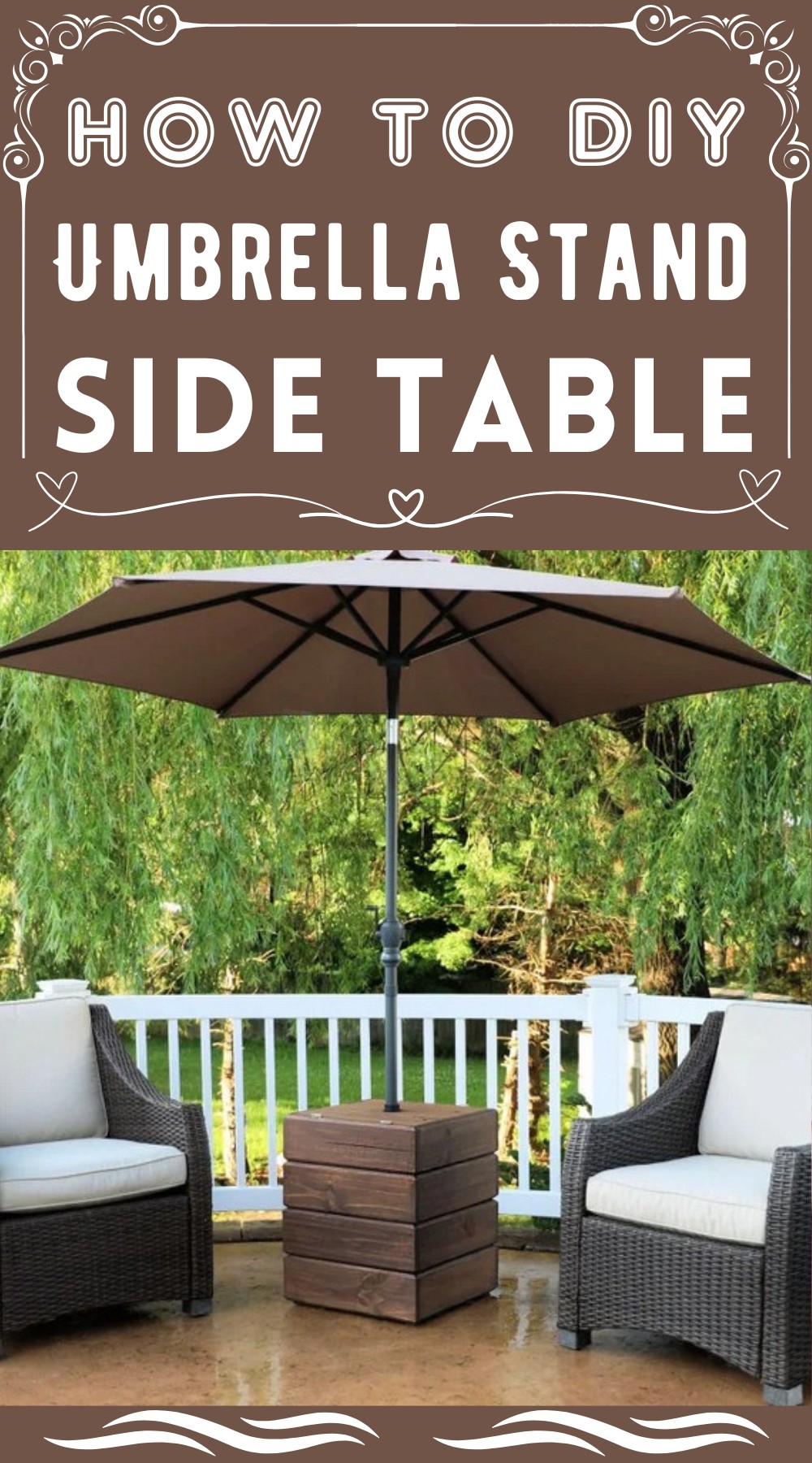 How To DIY Umbrella Stand Side Table