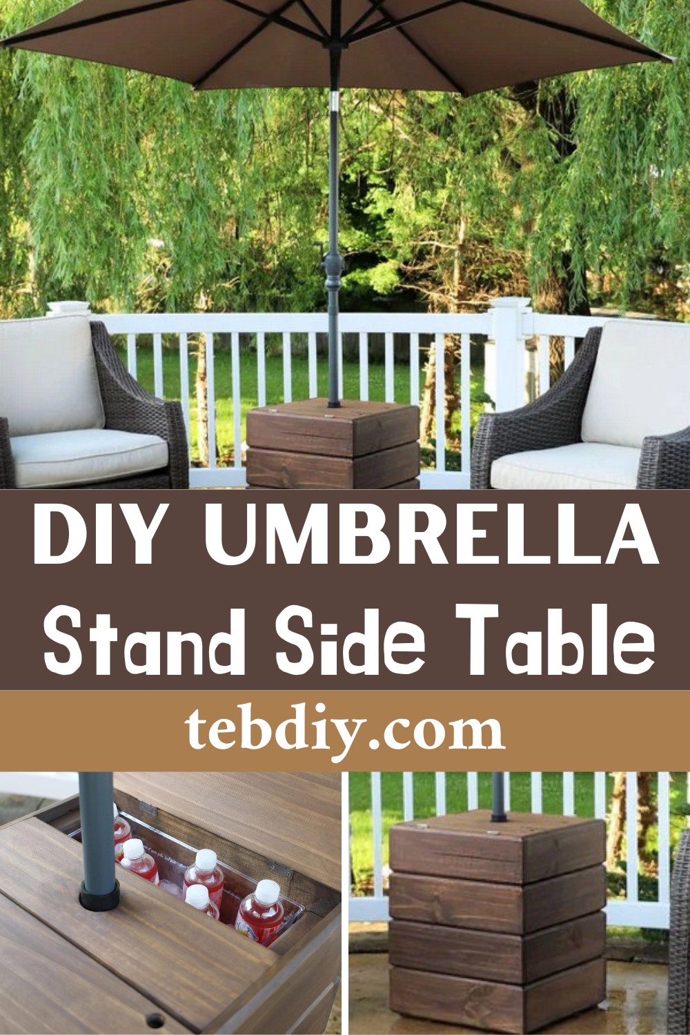 How To DIY Umbrella Stand Side Table
