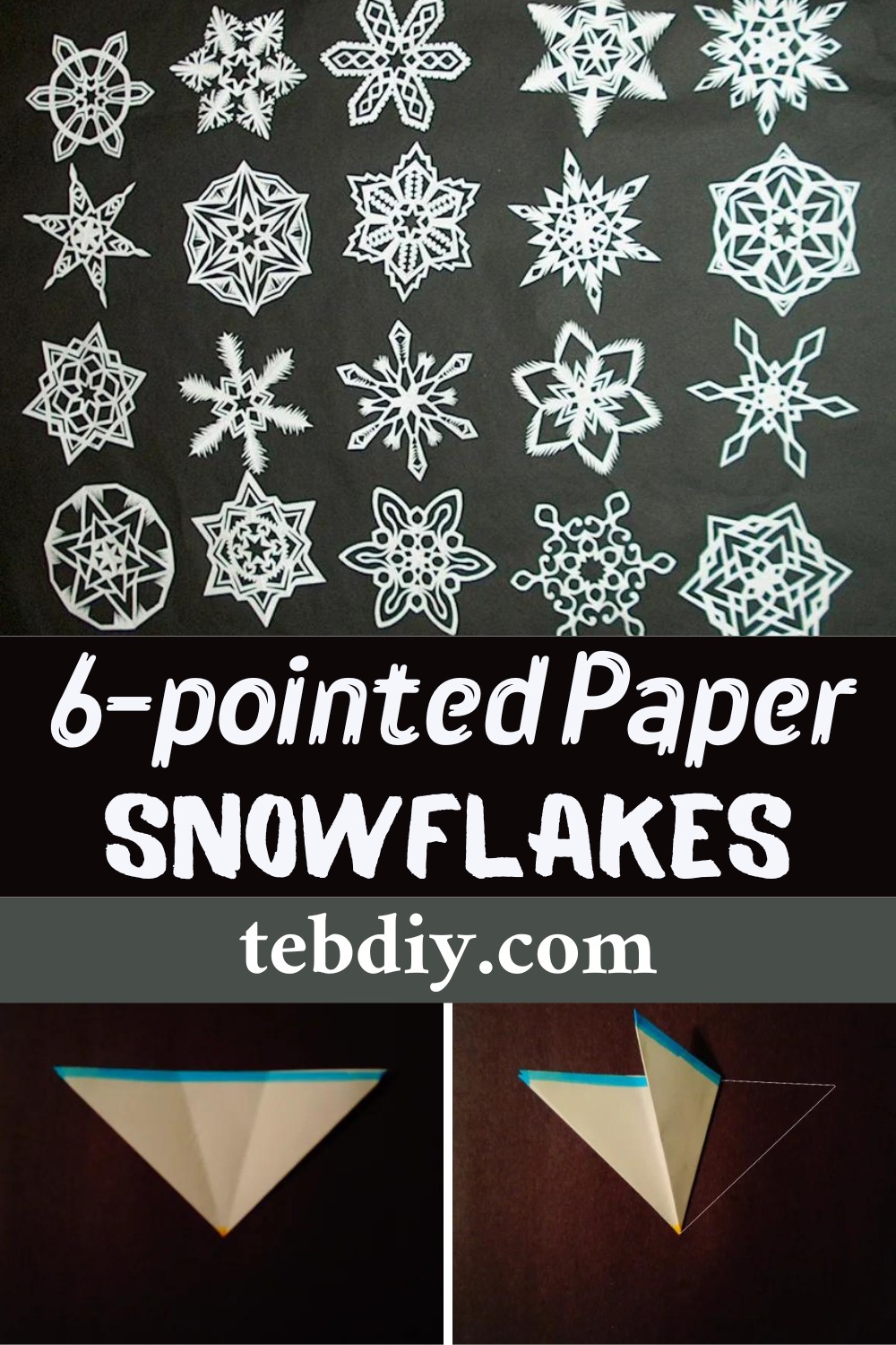 6-pointed Paper Snowflakes