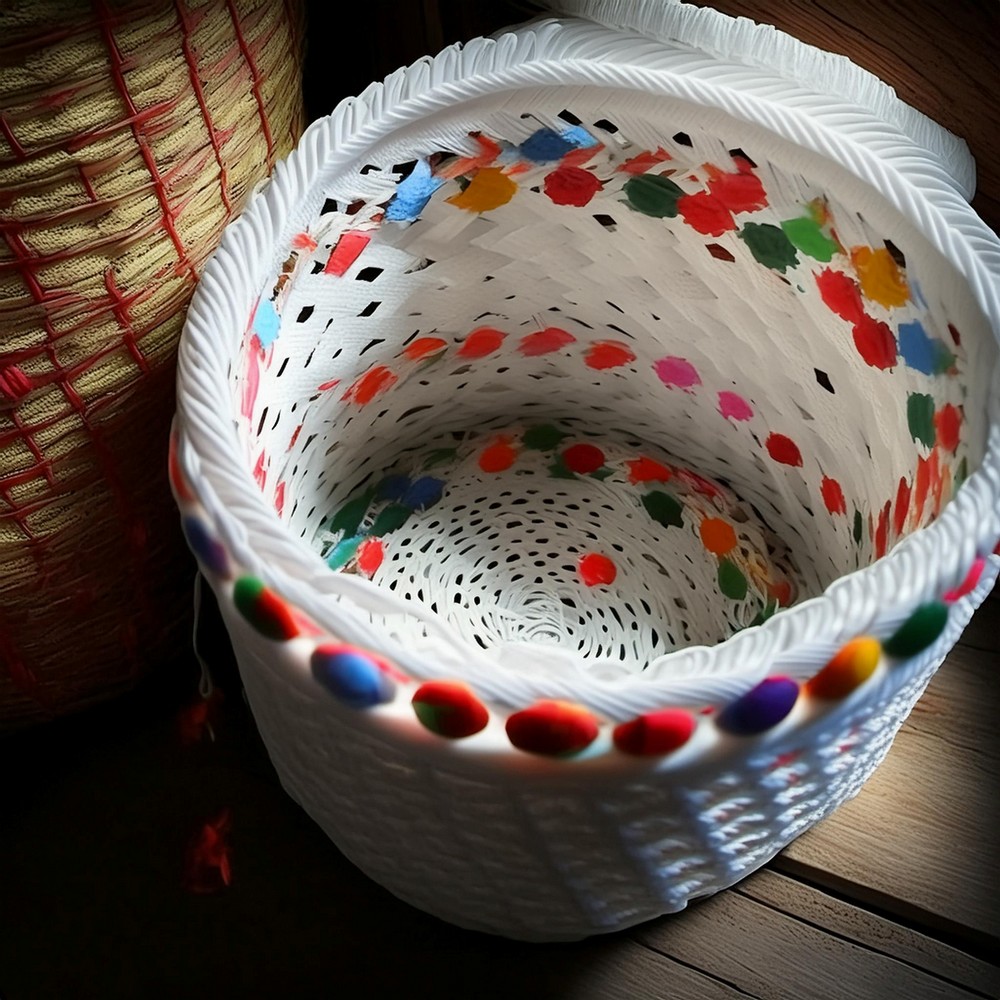 Make A Basket Out Of Plastic Bags