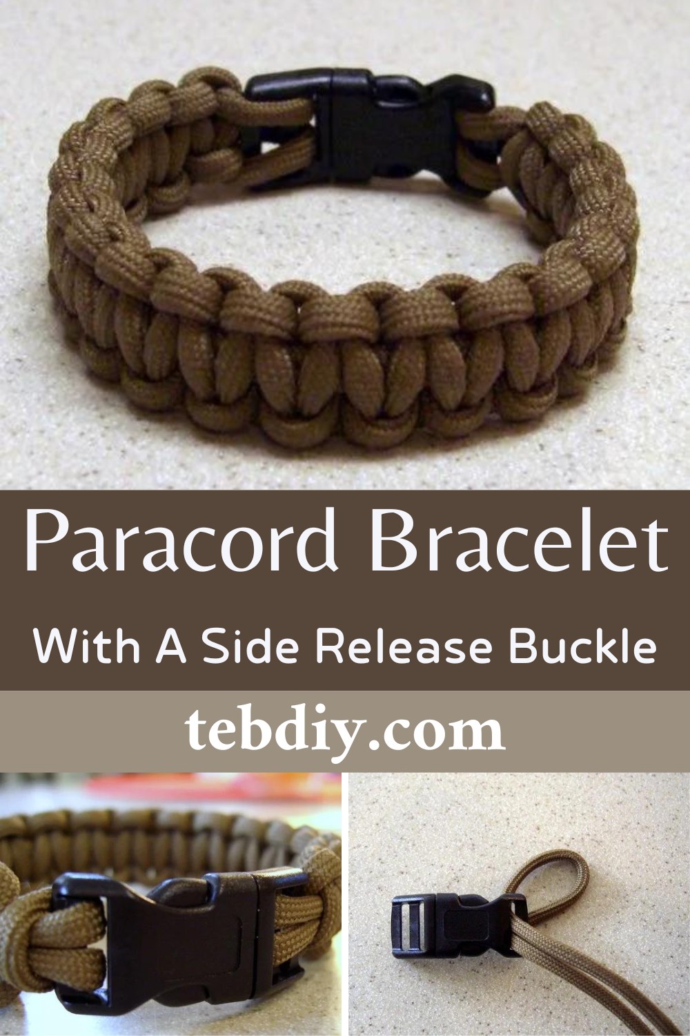 Paracord Bracelet With A Side Release Buckle