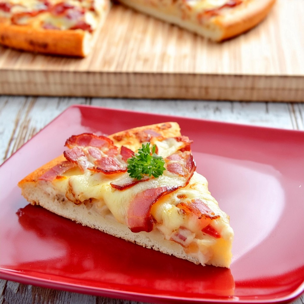 Bacon Potato Pizza Slice